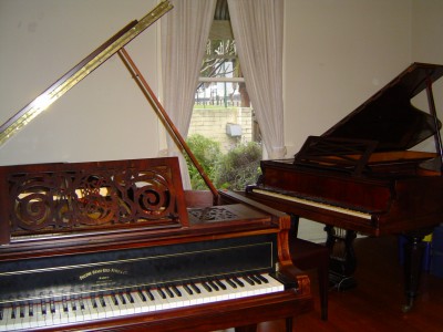 The Herz and Erard pianos in the days when they both lived in my former home