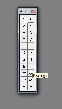 Articulation palette