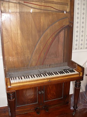 Emily Bronte's piano - Before restoration